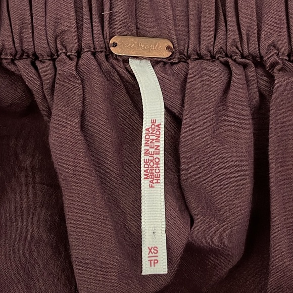 FREE PEOPLE ENDLESS SUMMER BEACHSIDE TIDE HALTER MAXI DRESS BURGUNDY WINE Sz XS - Picture 17 of 17